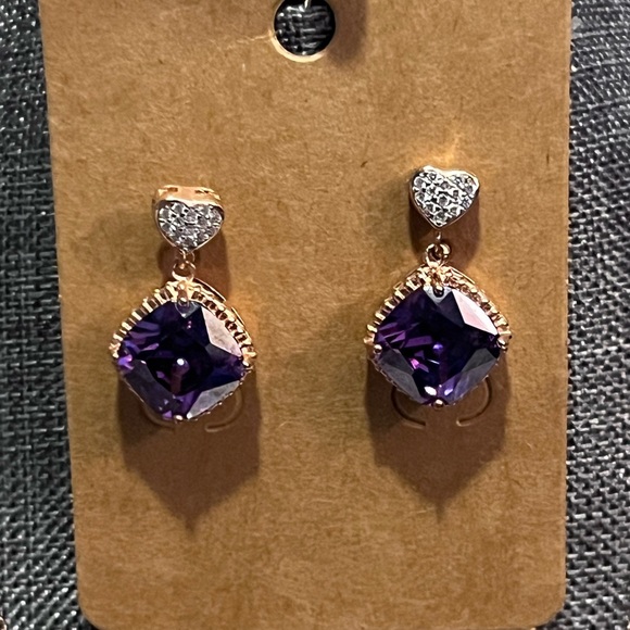 Amethyst and Pink Gold Plated Necklace Set. - Picture 2 of 3